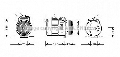 AVA QUALITY COOLING bwak237 -  Компрессор, кондиционер